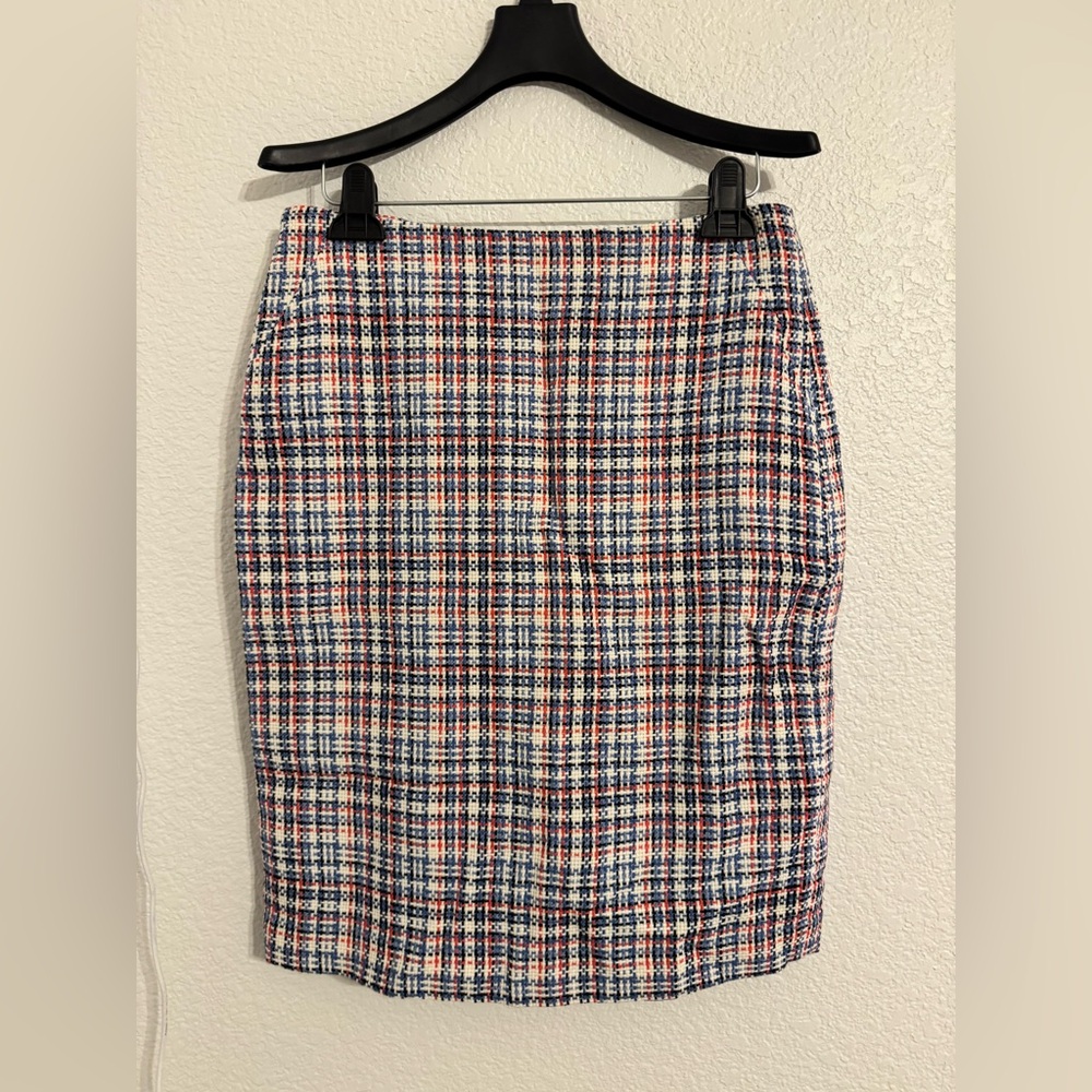Tommy Hilfiger Multicolor Plaid Pencil Skirt